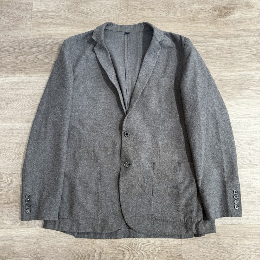 J Crew Jacket Mens 42R Gray Unstructured Travel Thompson Slim Fit Knit Blazer